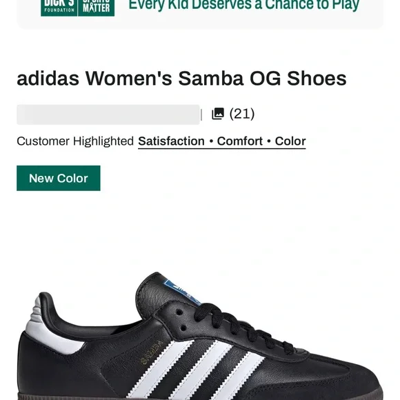 Adidas Men's Samba OG Black and White Sneakers - Picture 5 of 10